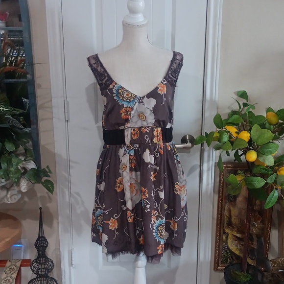 Free People Fit & Flare Floral BOHO Cottagcore Sun Dress - Picture 1 of 12